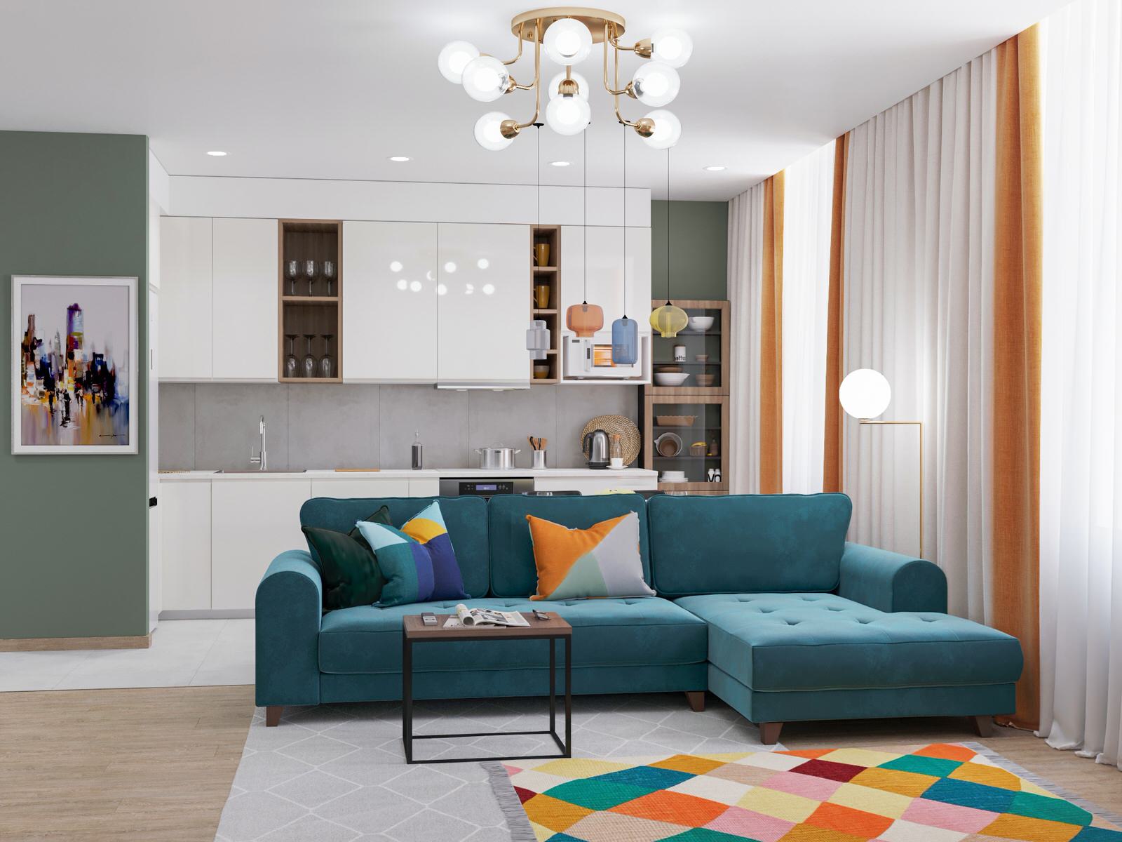 Гостиная в апарт-отеле