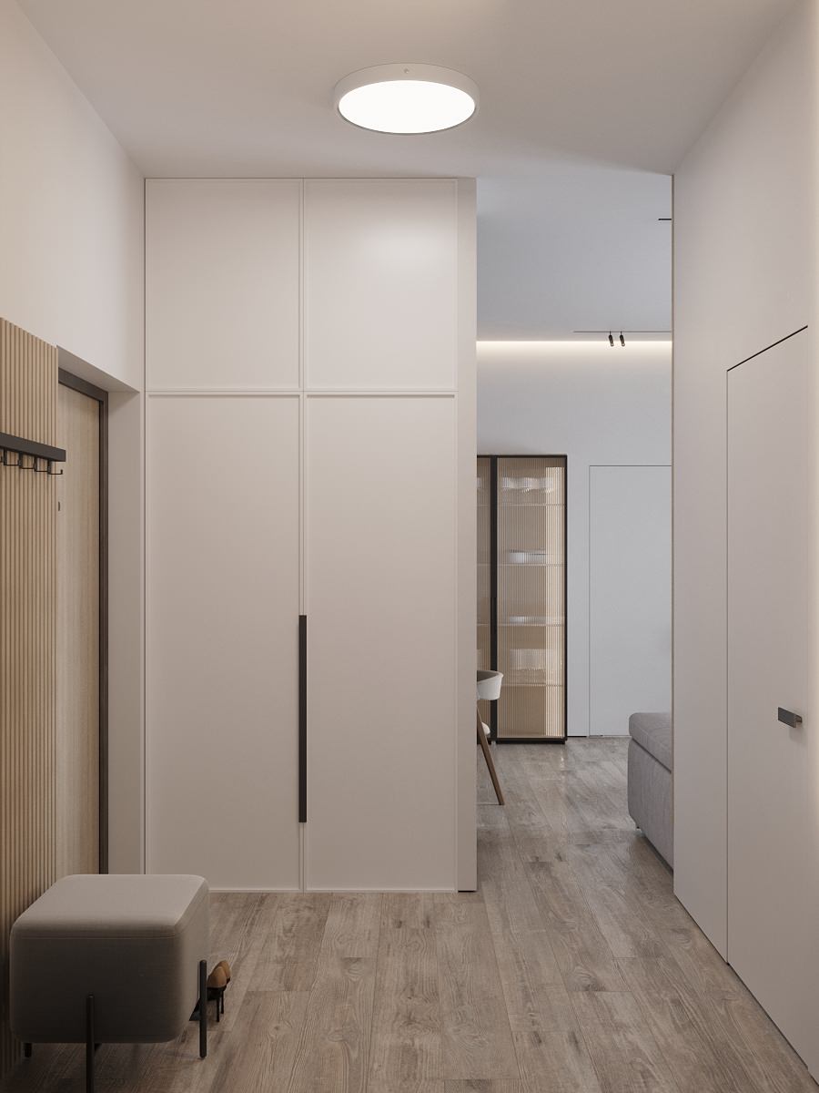 Трёхкомнатная квартира в монохромных тонах