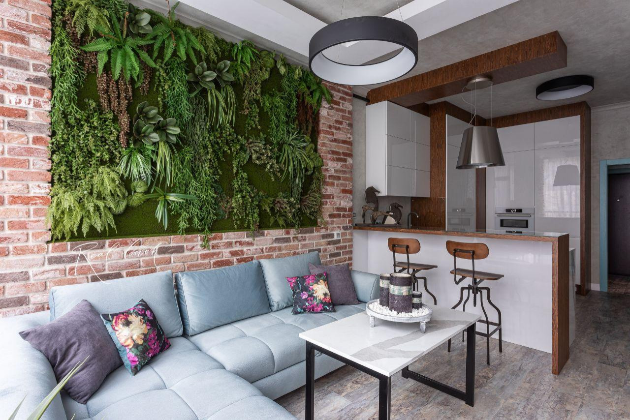 Вертикальное озеленение в эко-лофте