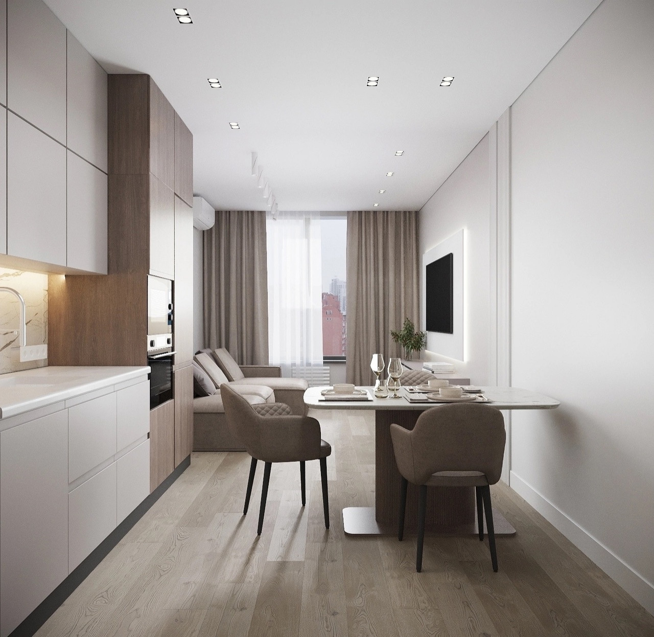 Стильная квартира для молодой семьи в ЖК "Зиларт"