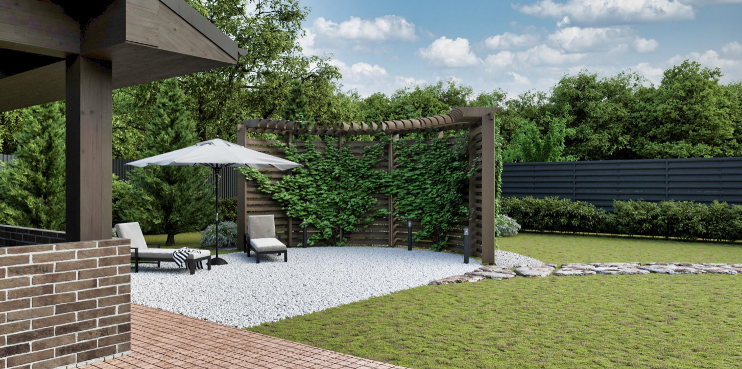 Ландшафтный дизайн в КП "Изумрудный"