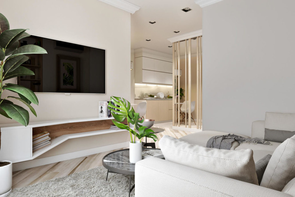 Красивый дизайн интерьера квартиры для молодой пары