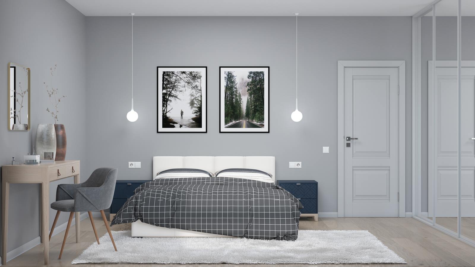 Скандинавский стиль в сером исполнение