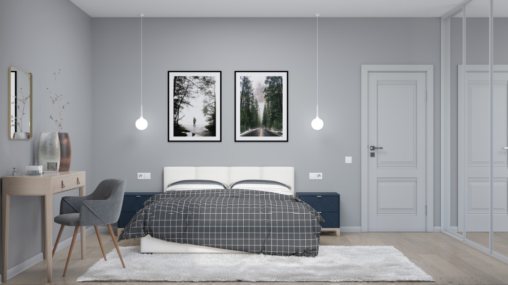 Скандинавский стиль в сером исполнение