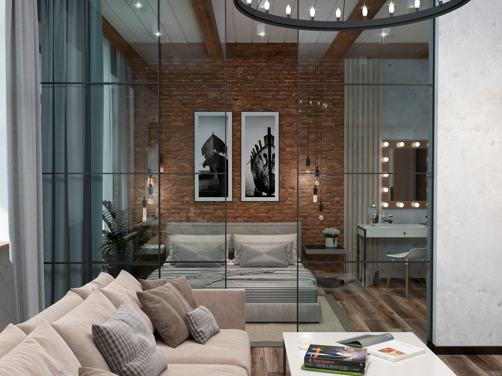 Сталинка-лофт. Гостиная-кухня