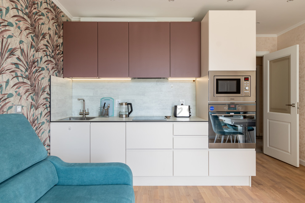 Угловая двухсторонняя кухня