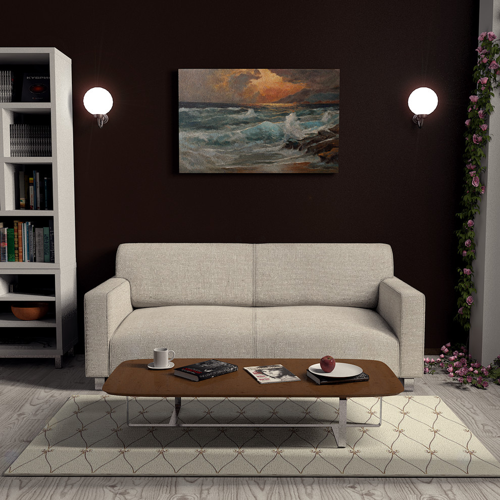 Обложка проекта: Гостиная с кофейными оттенками