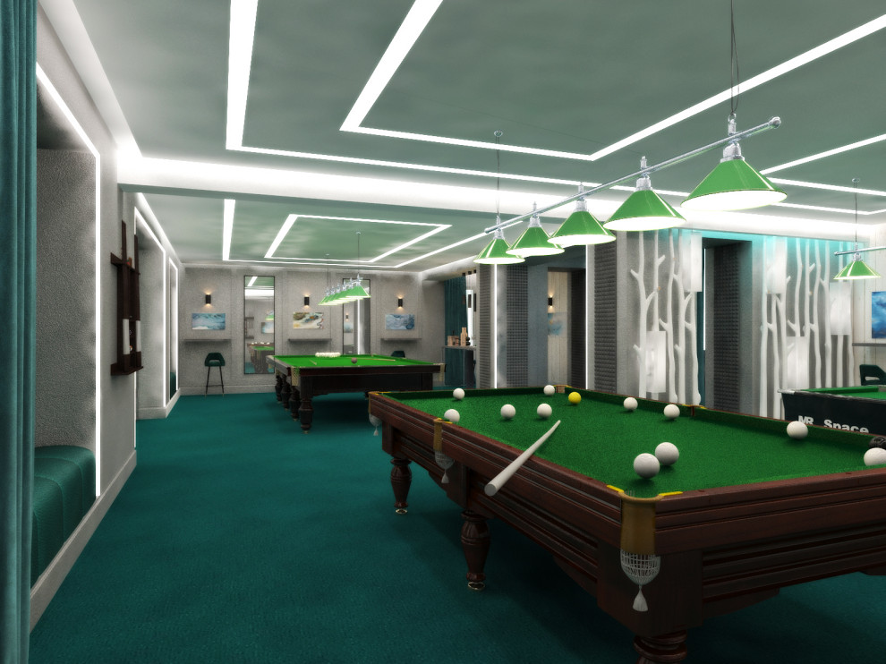 Бильярдный зал в гостинице Октябрьская