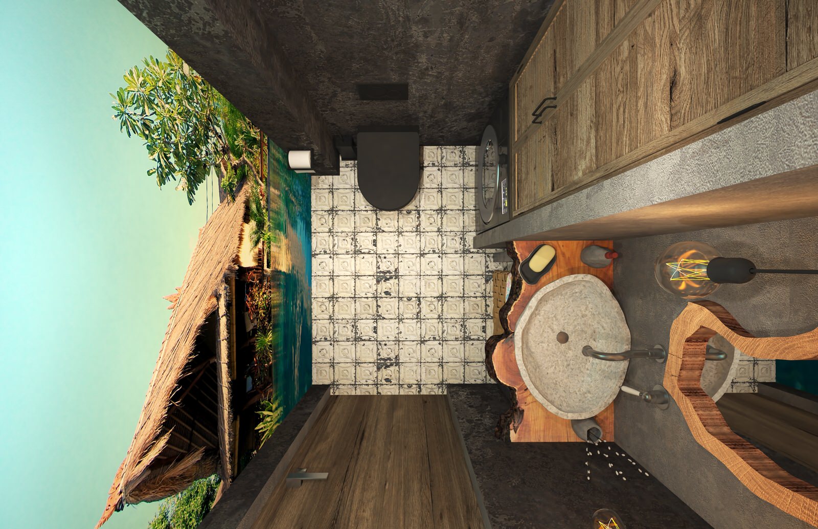 Двухкомнатная квартира. 64 кв.м. в стиле Бохо