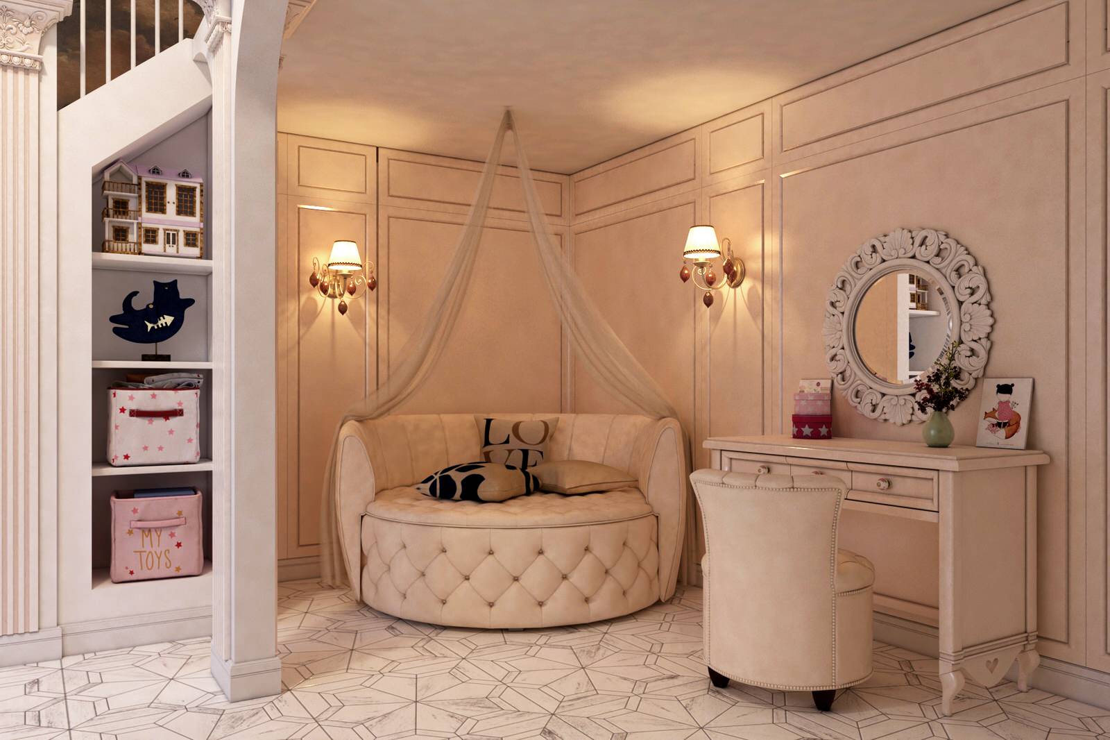 Дизайн детской комнаты в частном доме