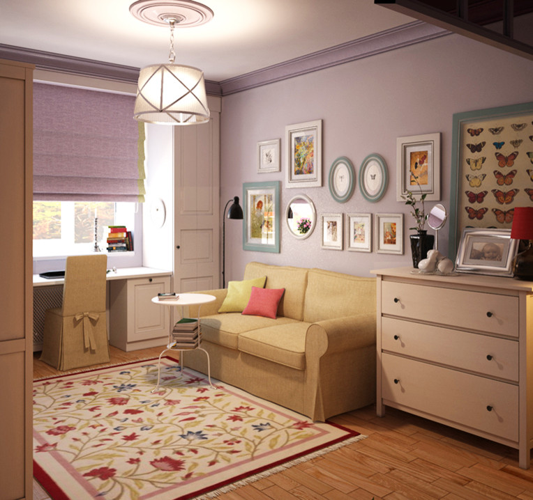 Дизайн-проект однокомнатной квартиры для молодой девушки