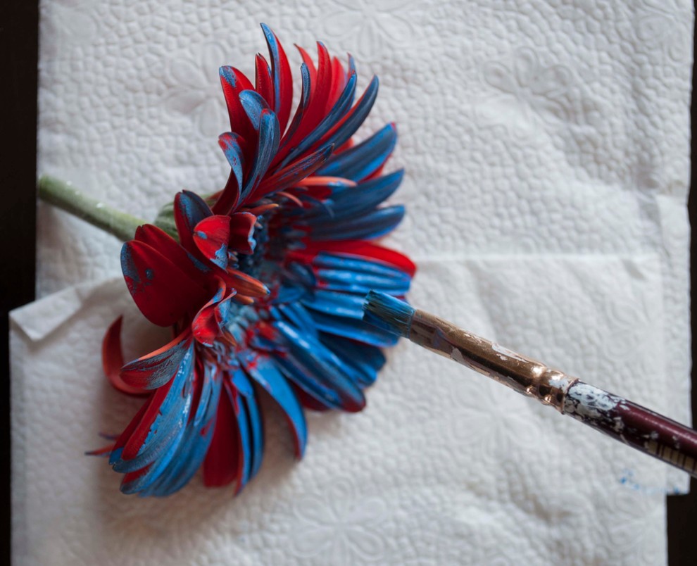 DIY: Рисуем картины бутонами цветов