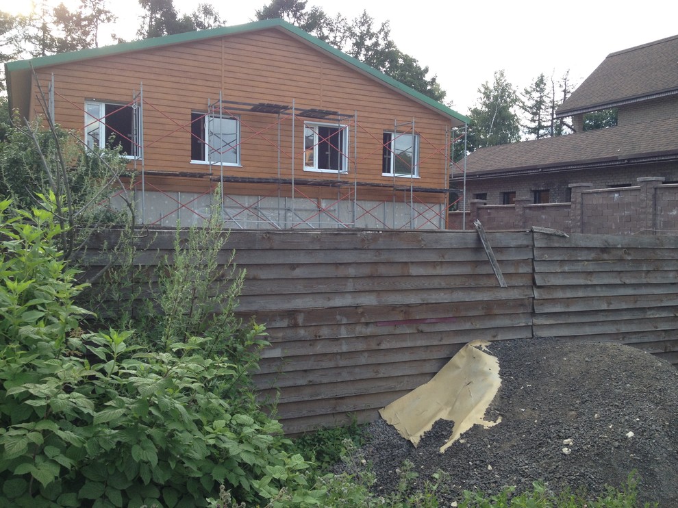 Обложка проекта: Ограждение LaBeton в Комунарке под фасад из мет. сайдинга.