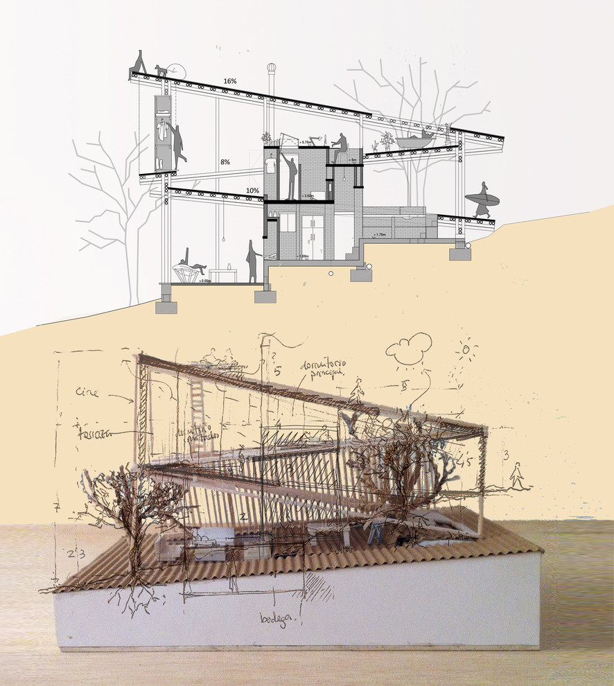 Архитектура: Домик с наклонным полом в Эквадоре