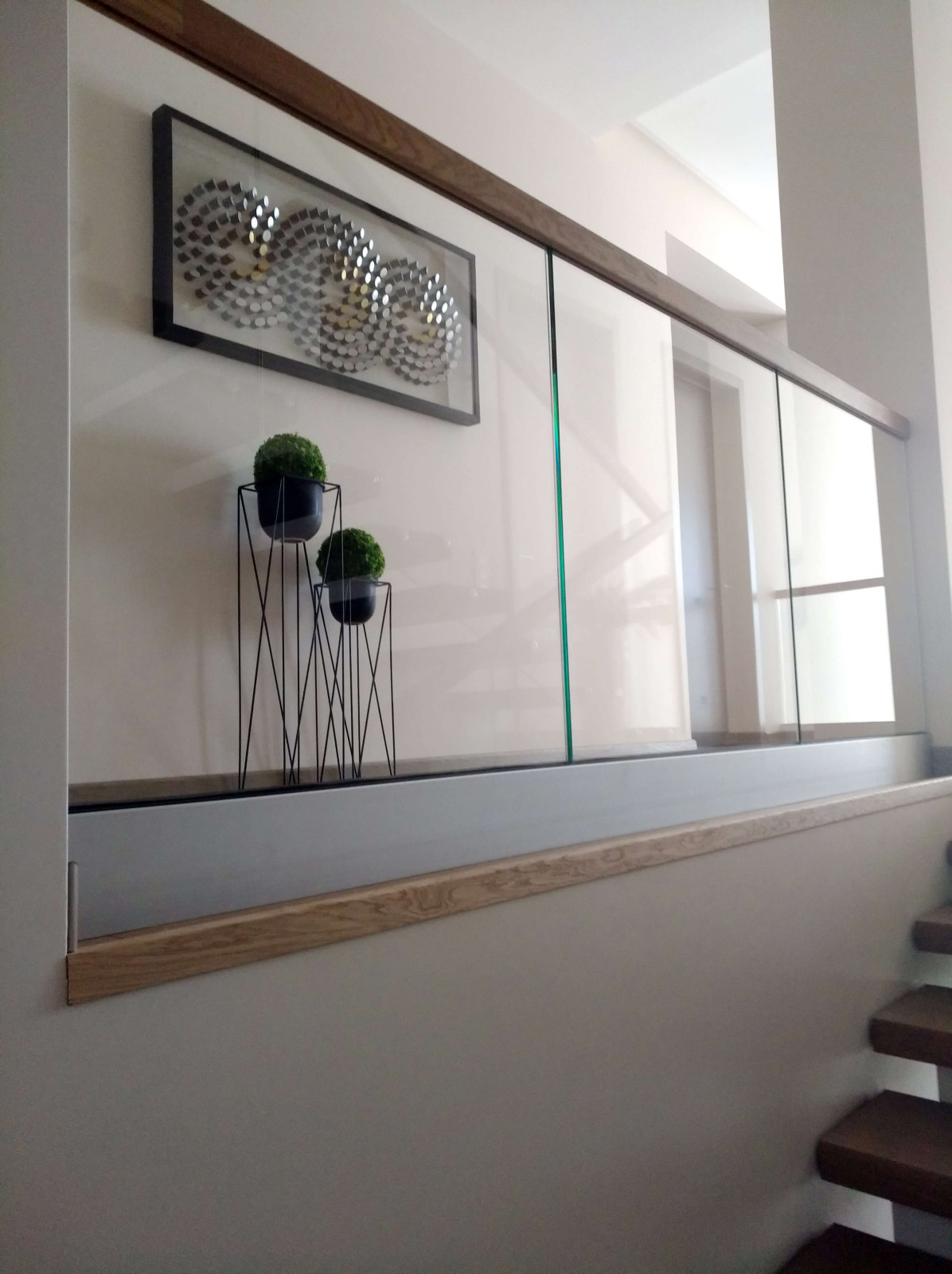 Ограждение со стеклом самонесущим