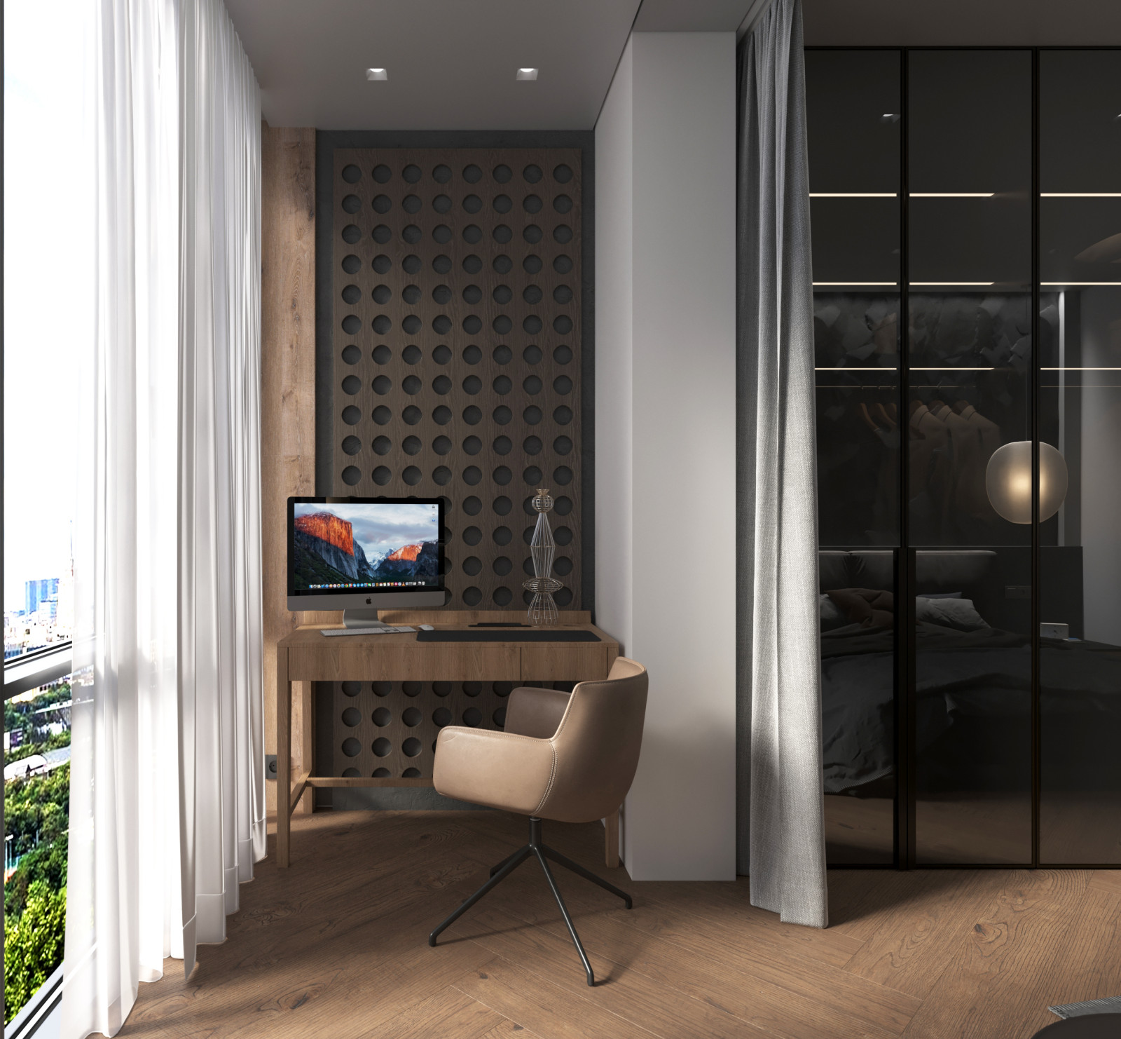 Дизайн интерьера спальни 19,7 м²