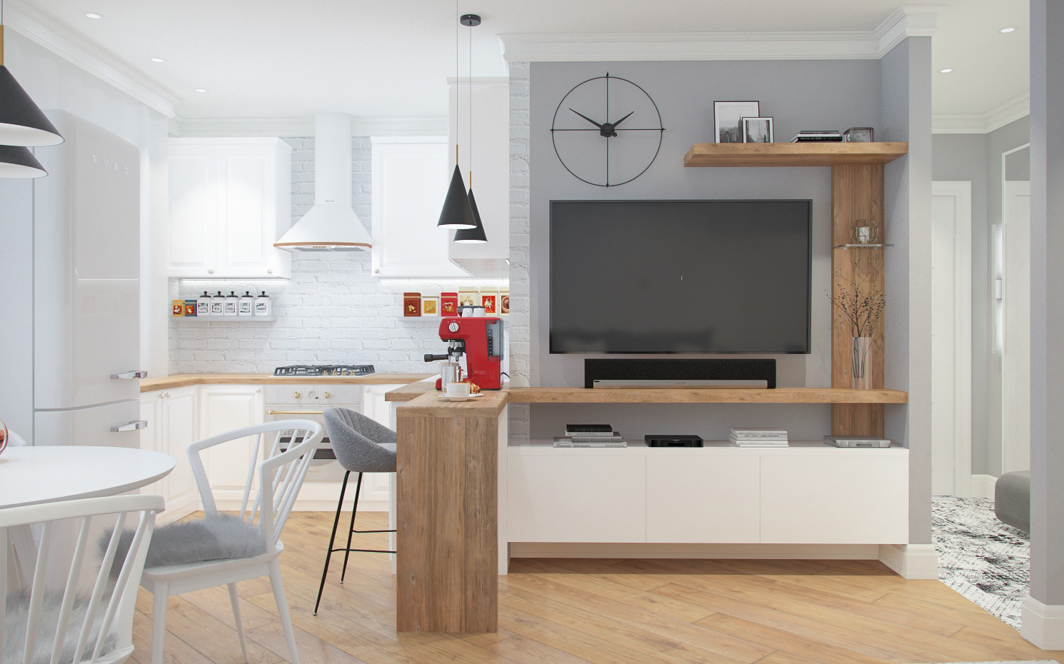 Минималистичная, уютная квартира