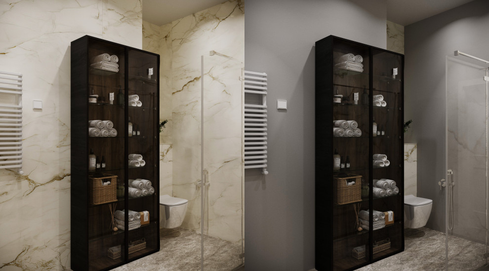 Визуализация душевой 2 варианта