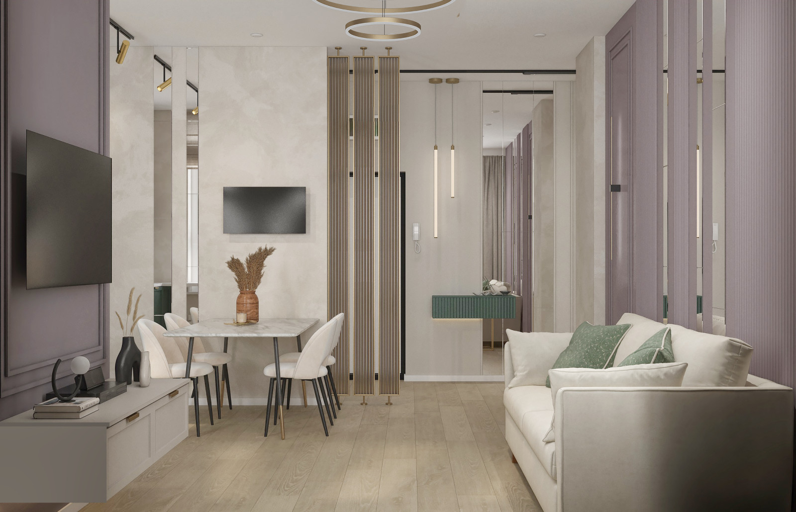 Элегантная квартира в Москве для молодой семьи