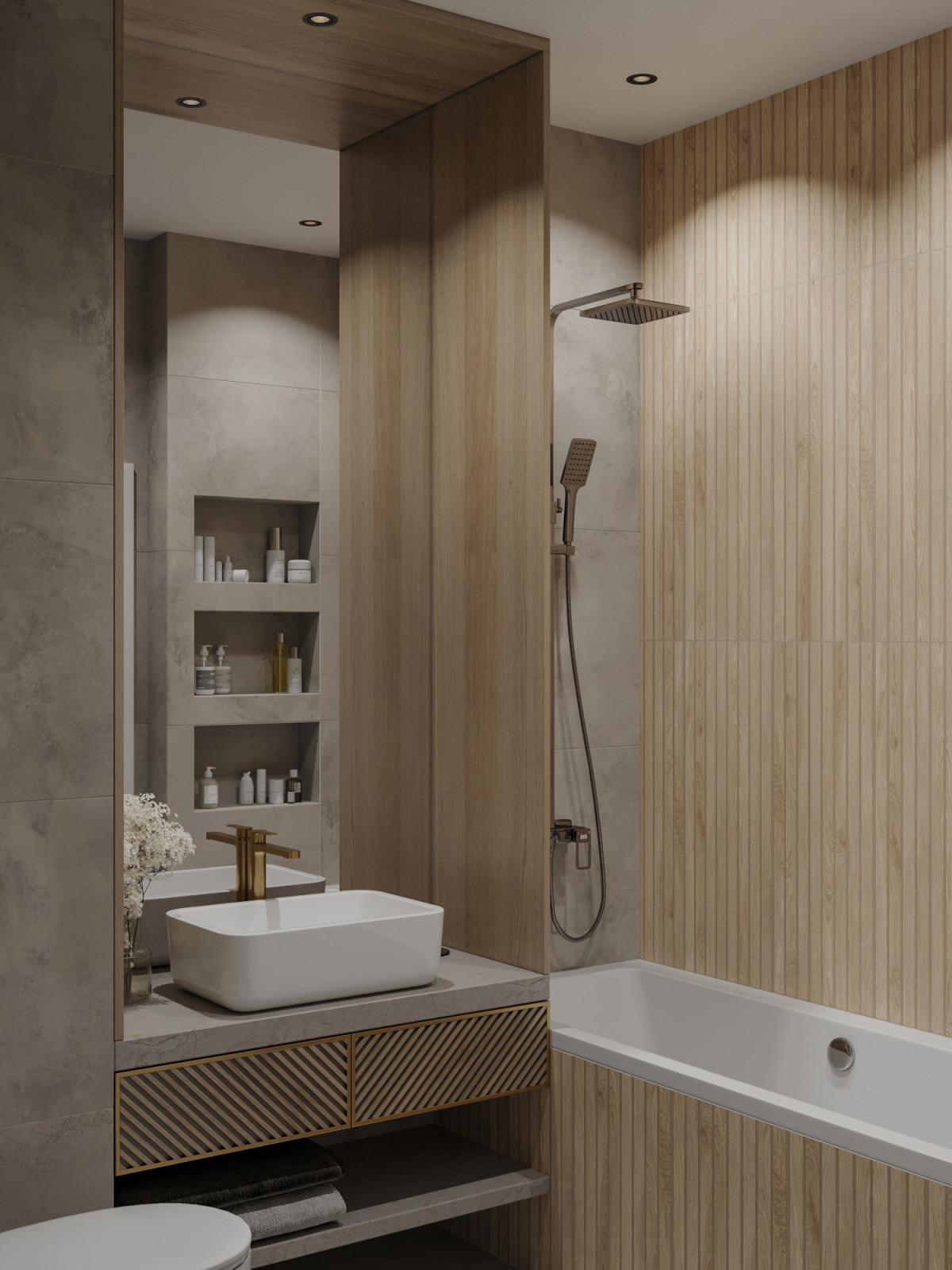 Современный интерьер в квартире 28 м² в Москве