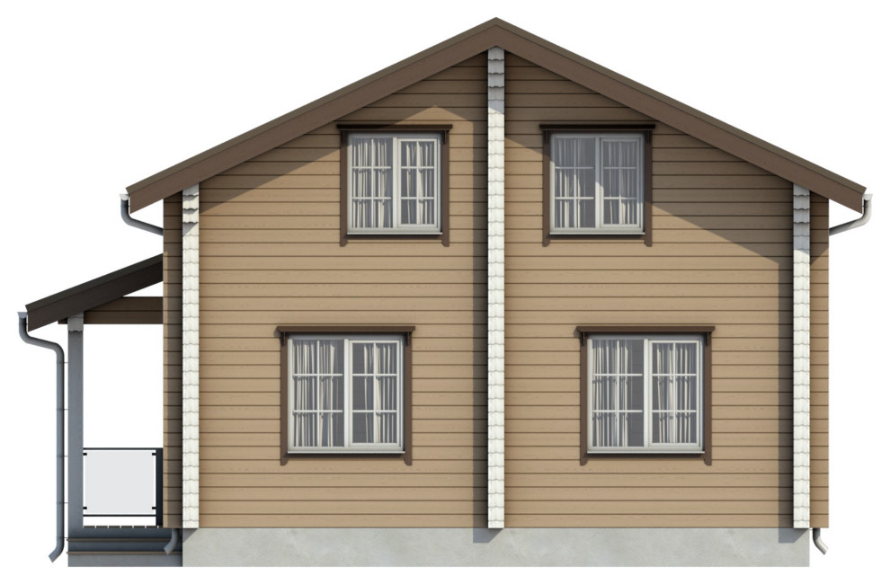 Деревянный дом из бруса по проекту 53 ПБ