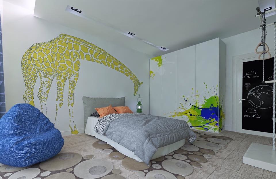 Детская с жирафом.