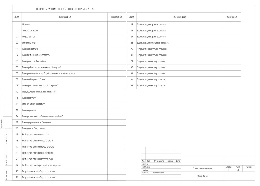 Чертежи. Проект Резиденция