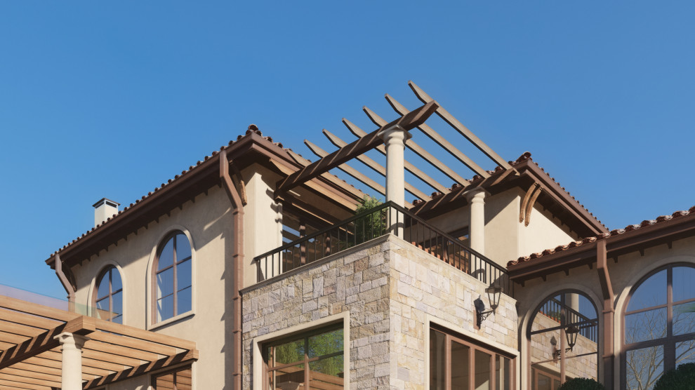 Villa Jardin. Проект дома в средиземноморском стиле в Симферополе