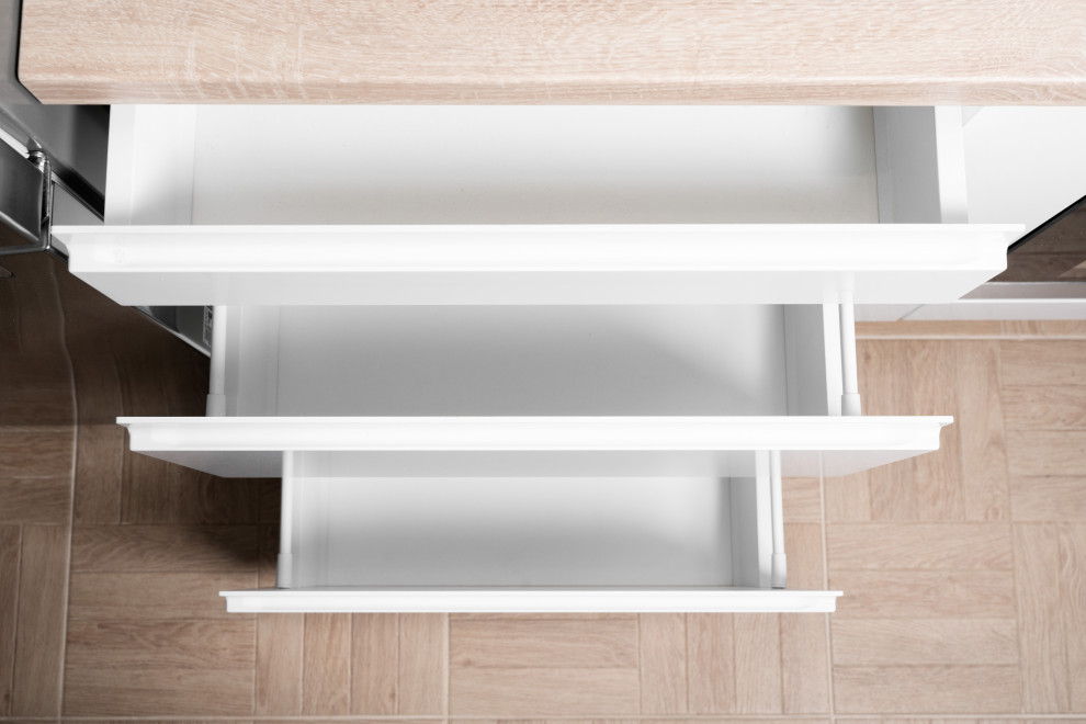 Кухня с интегрированными ручками