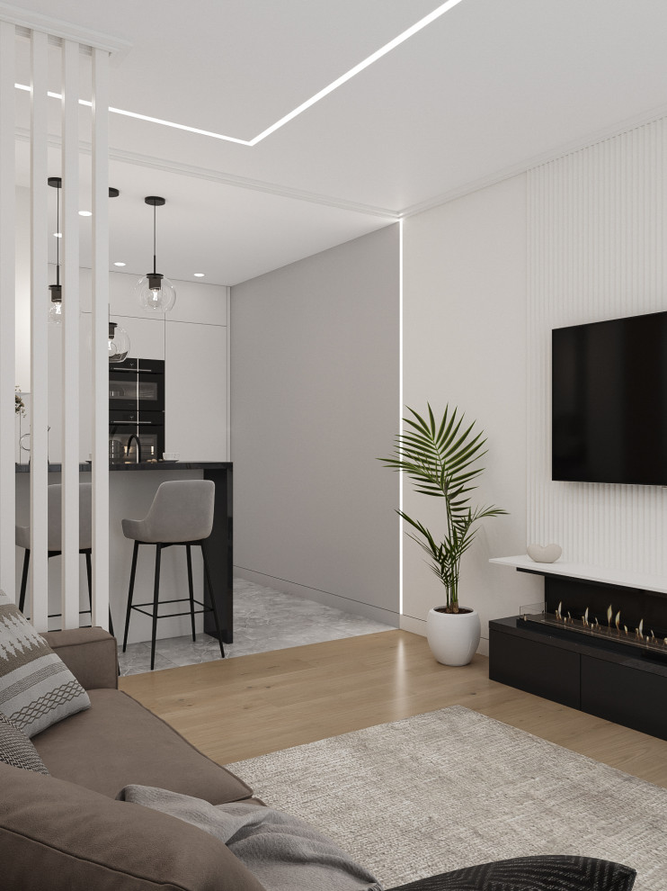 Интерьер квартиры-студии в ЖК Первый квартал