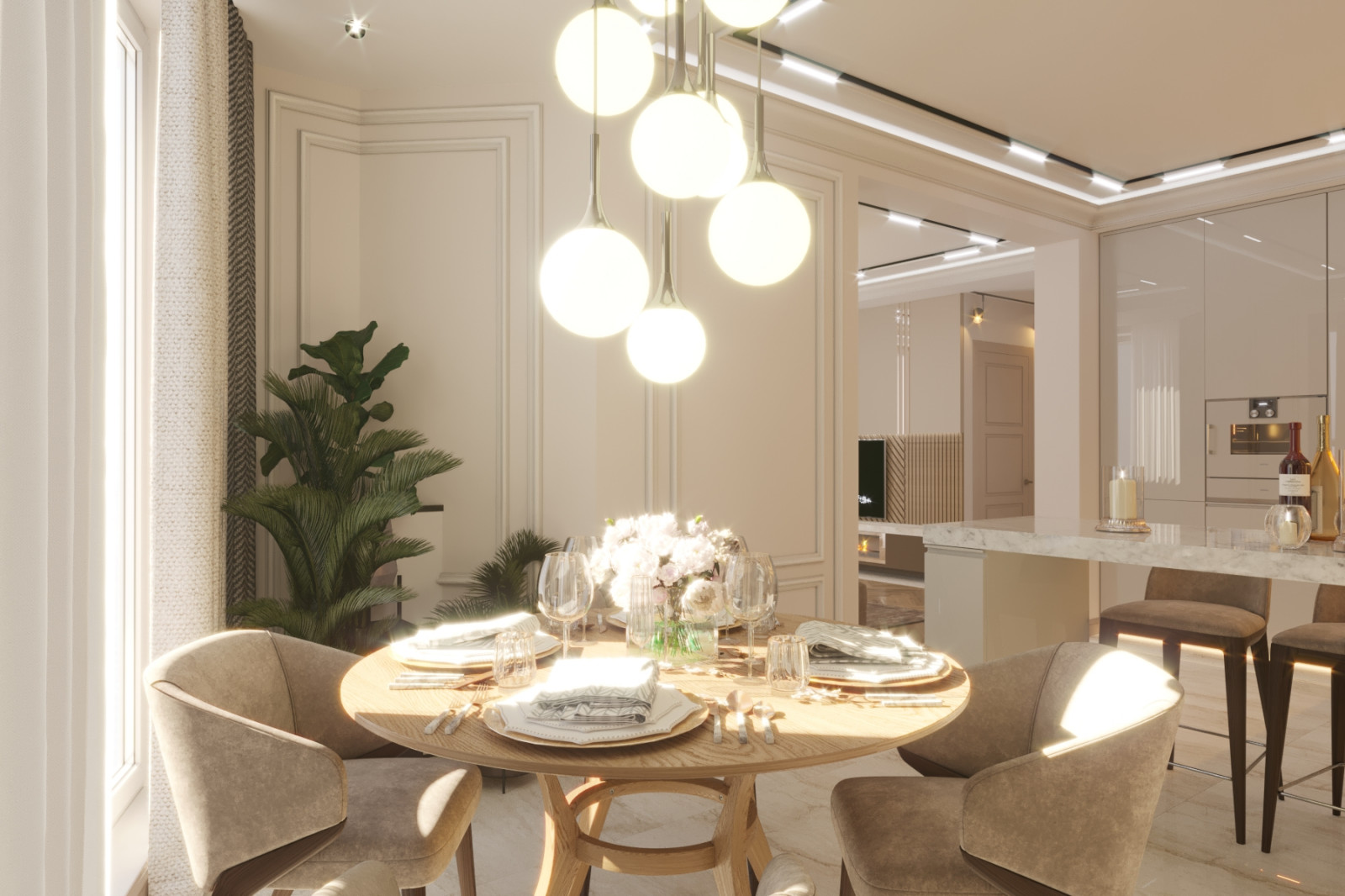 Квартира неоклассика 140м2 г.Новосибирск