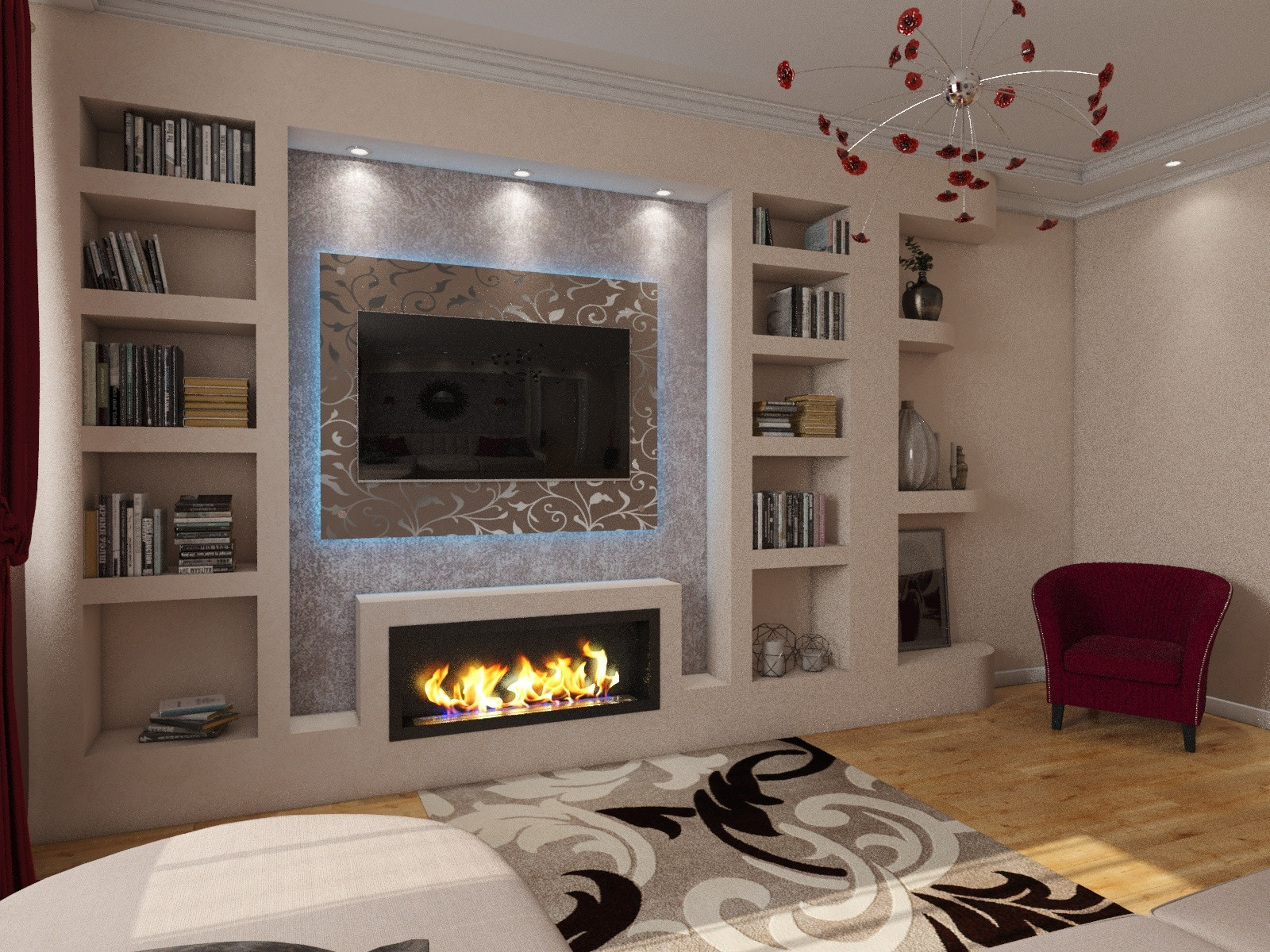 Дизайн-проект гостиной 20 кв. м.