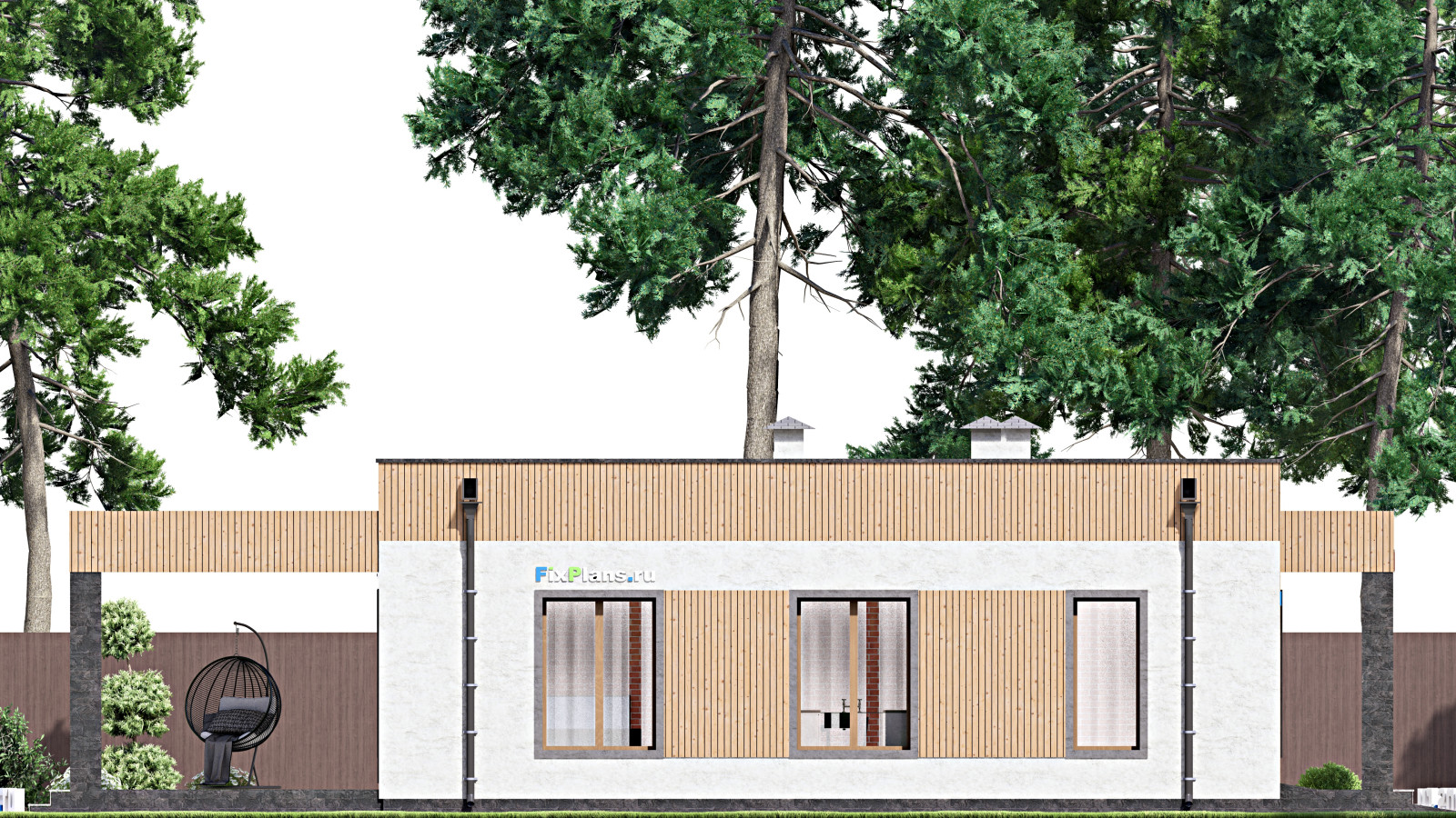 Проект одноэтажного дома 17х14м S139м2 F-15200