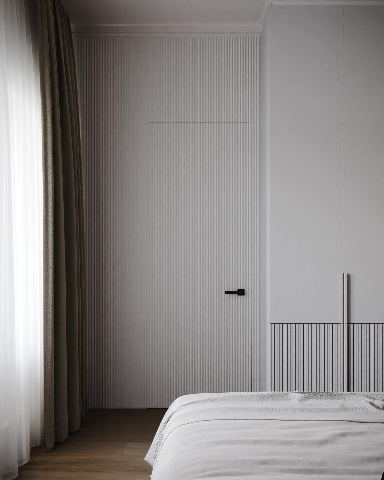 Спальня, рабочая зона и зона отдыха