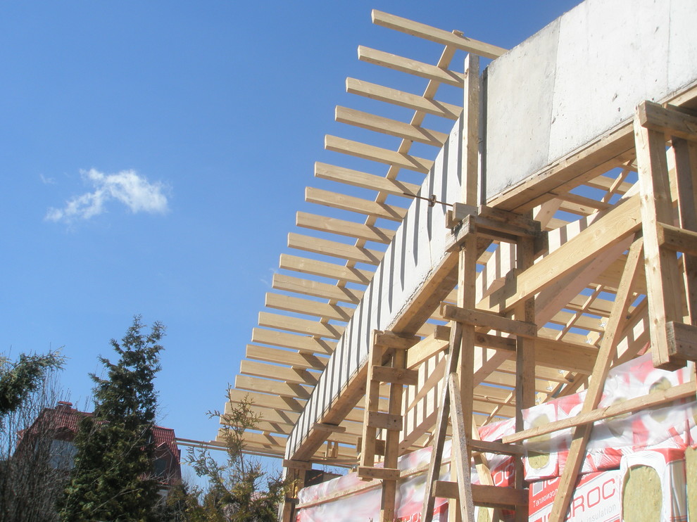 Кровля над бассейном (фермы ножницы)