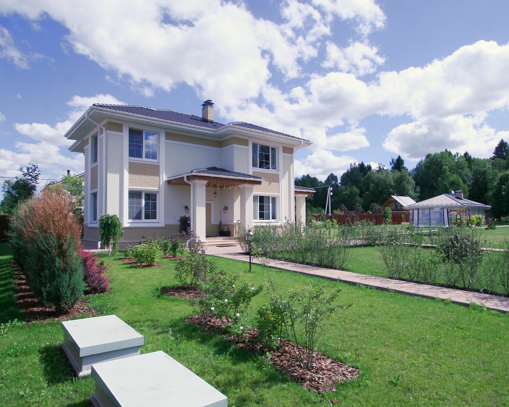 Обложка проекта: Архитектурный ансамбль из трех домов