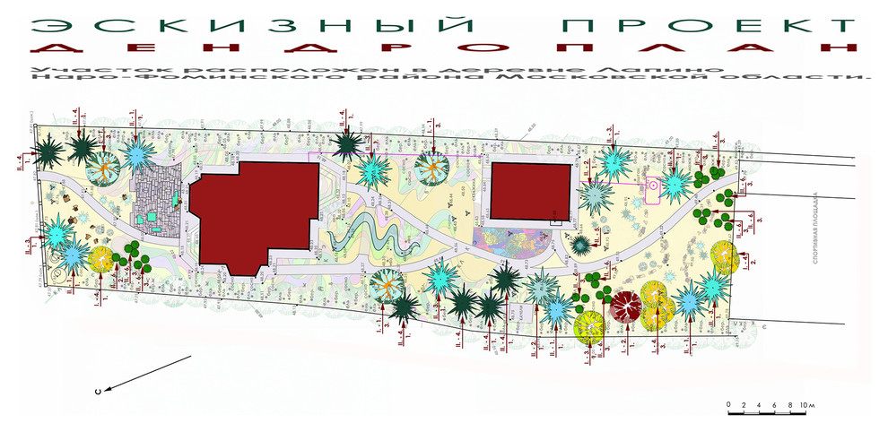 Проект  дизайна дачного участка - ДЕНДРОПЛАН.