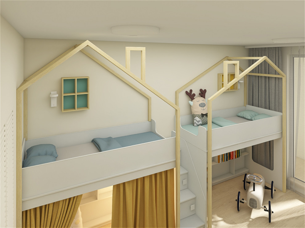 Минималистичная квартира 91м2 в Москве для семьи с двумя детьми