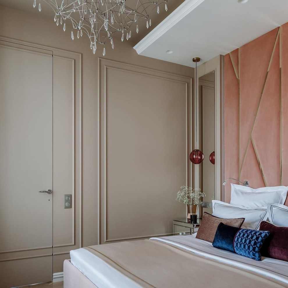 Мягкие стеновые панели в спальне