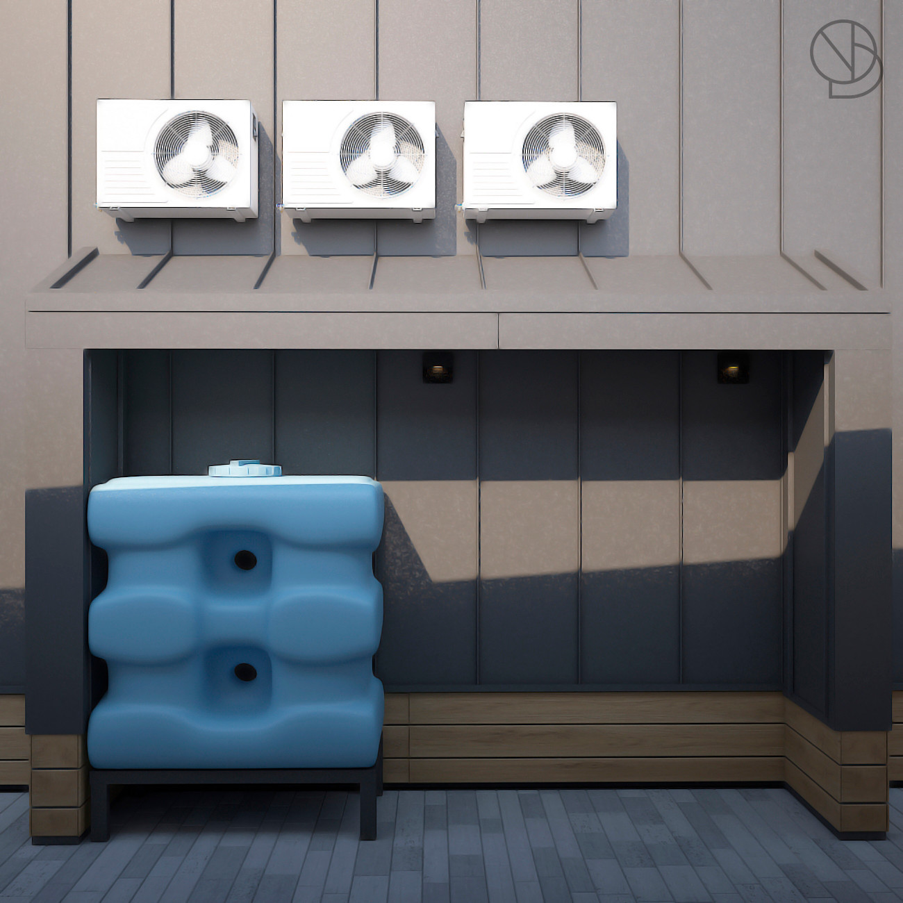 Банхаус, оборотная часть дома