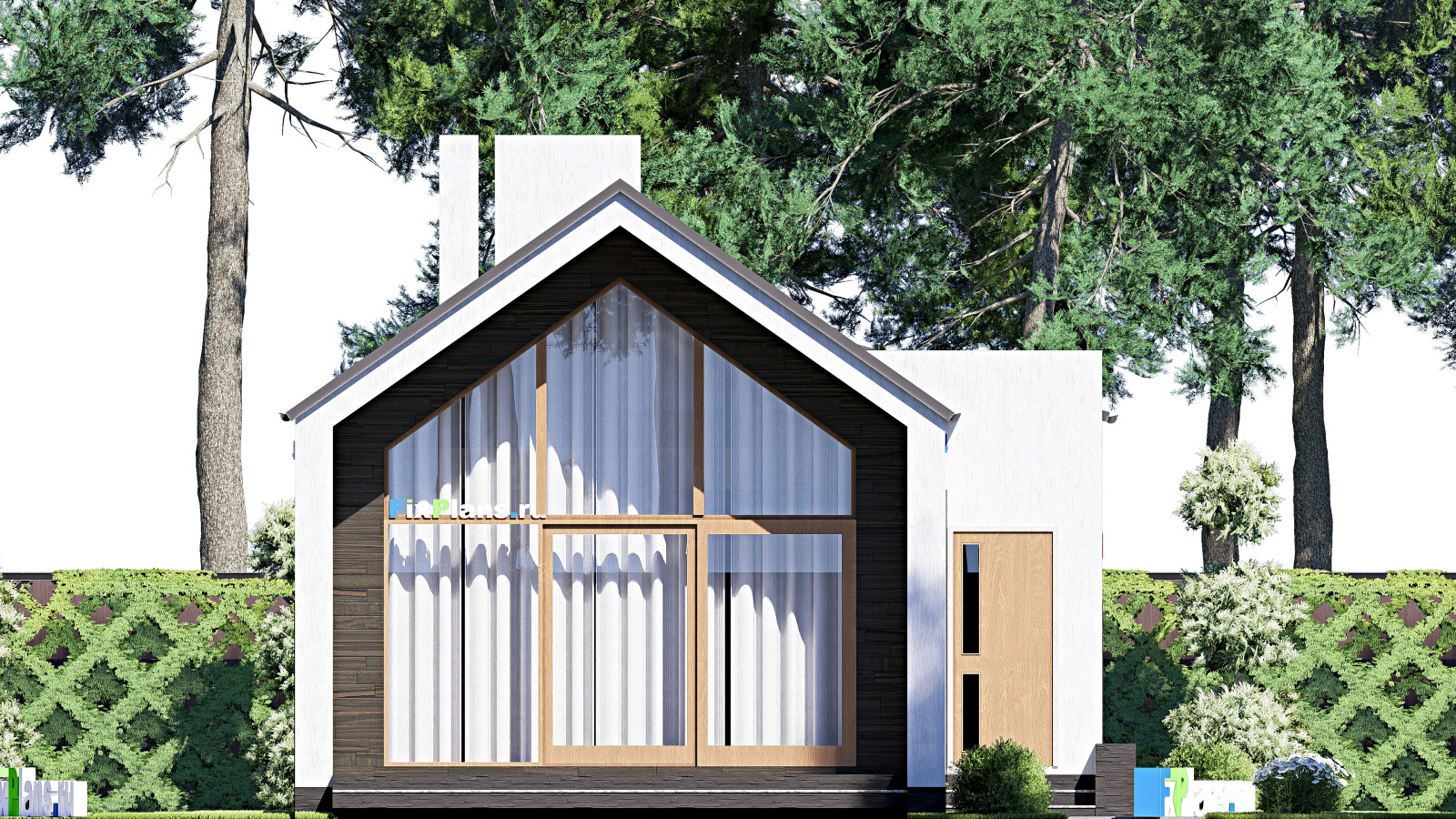 Проект одноэтажного дома 8х25м S149м2 F-15731