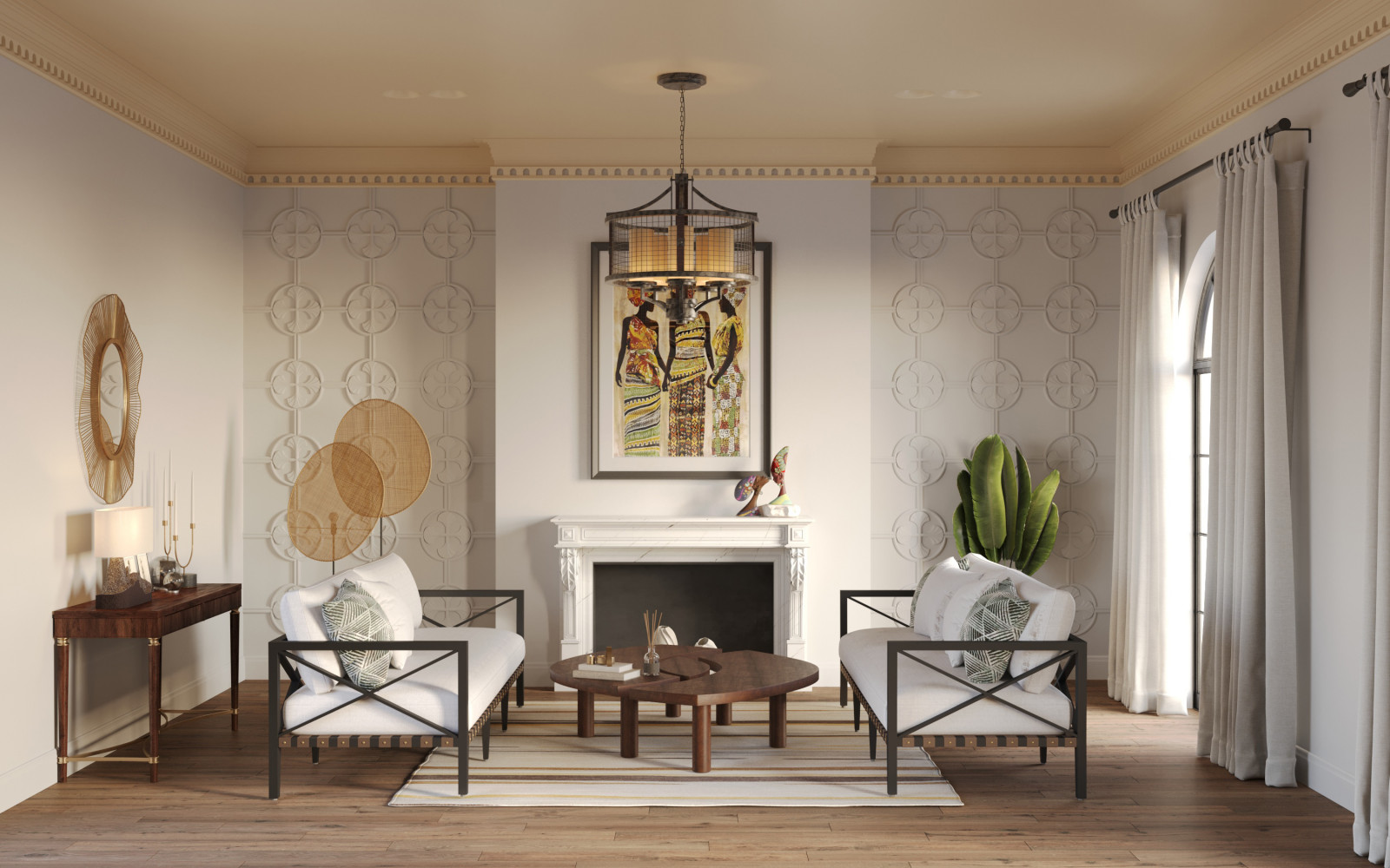 Загородный дом в Английском колониальном стиле в элементами Ар-деко