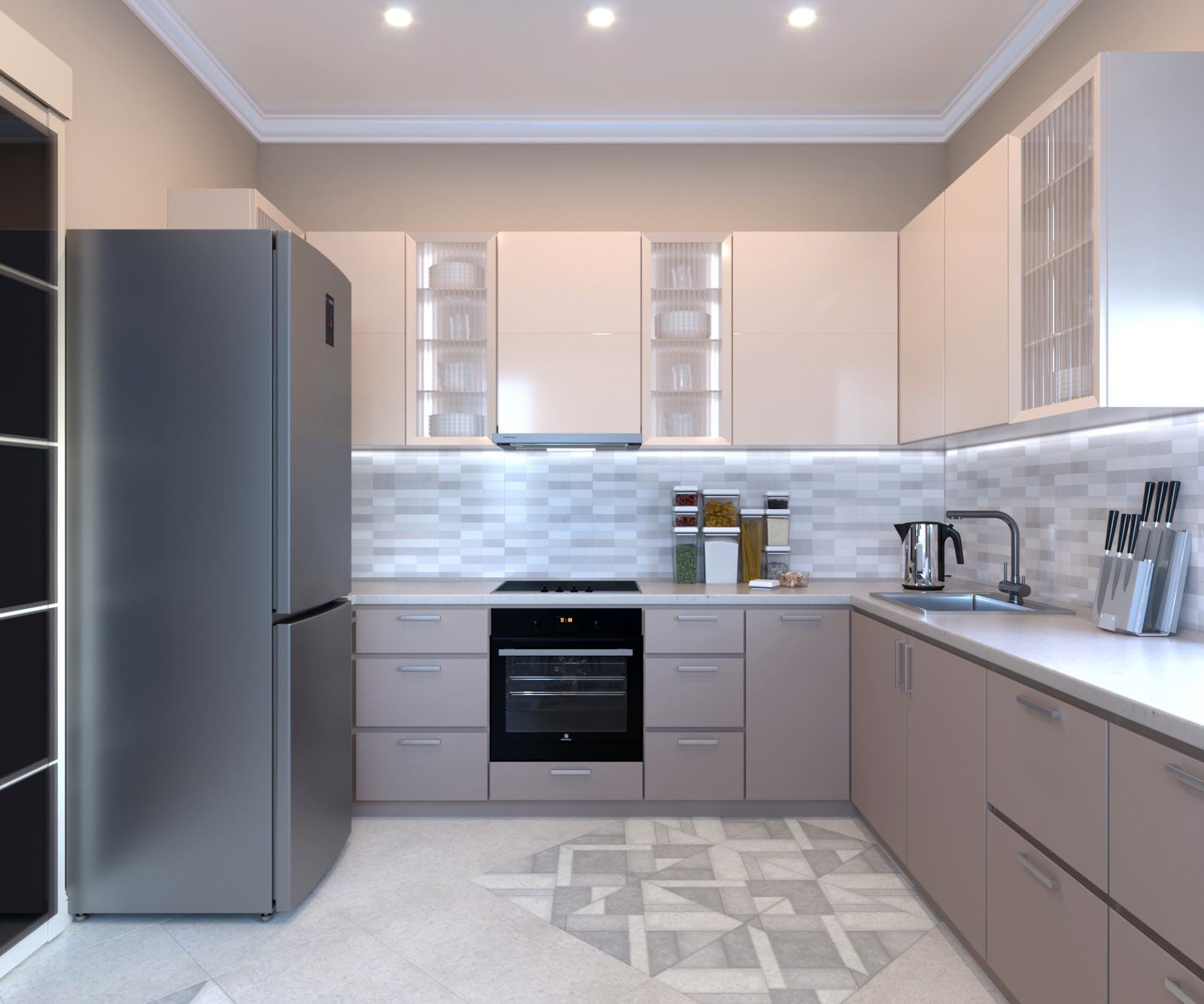 Кухня - гостиная в коттедже