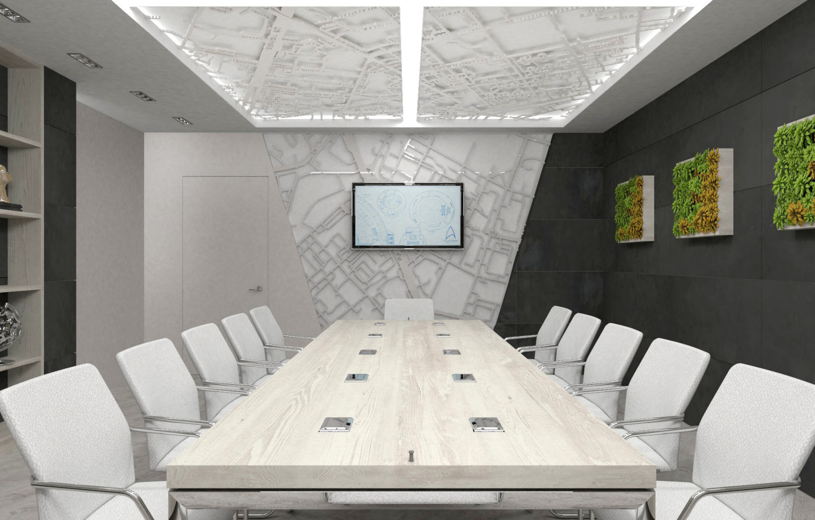 Переговорная с комнатой отдыха.