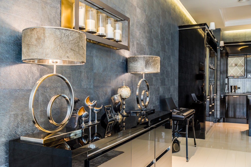 Кухня совмещенная со столовой и гостиной