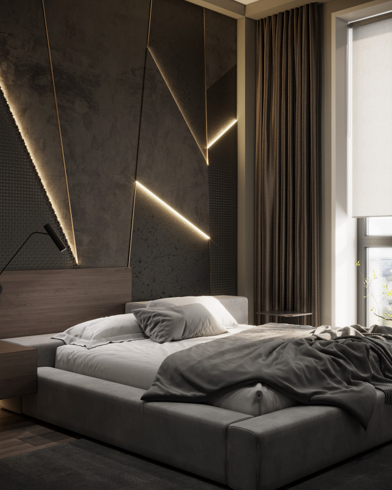 Монохромная квартира с террасой.