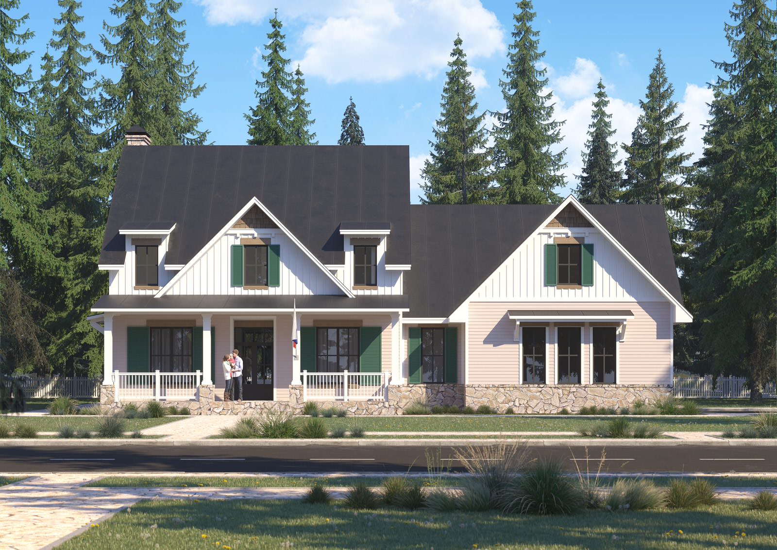 Обложка проекта: Проект 2-этажного 7-комнатного жилого дома