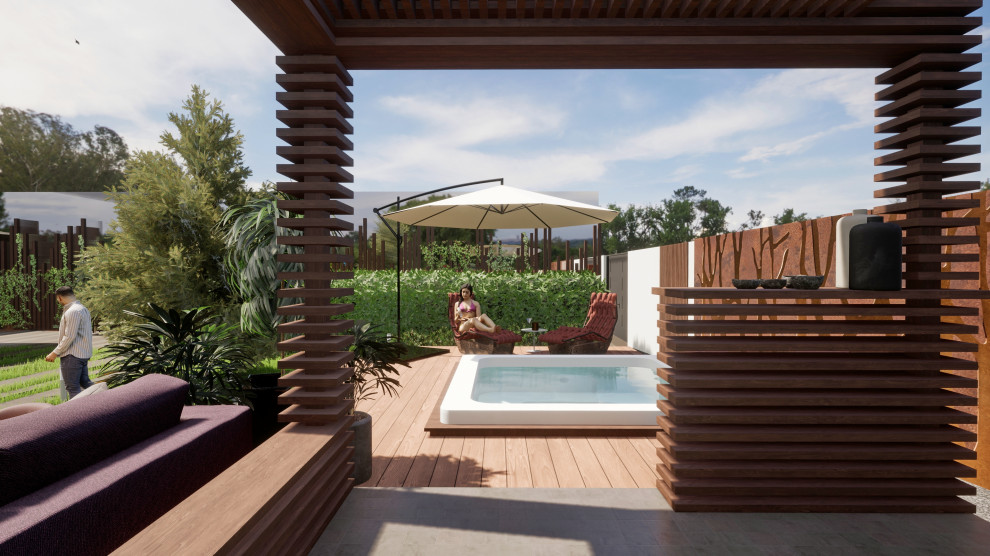 Коттедж ЖСК Горелый Хутор, Ландшафтный дизайн участка 6 соток