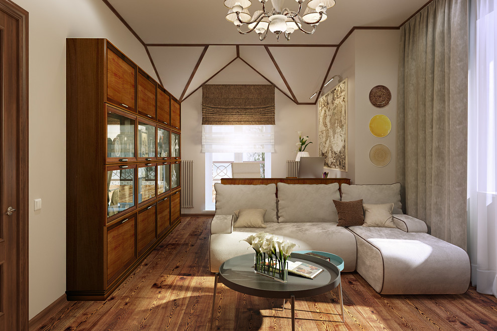 Интерьер кабинета в загородном доме