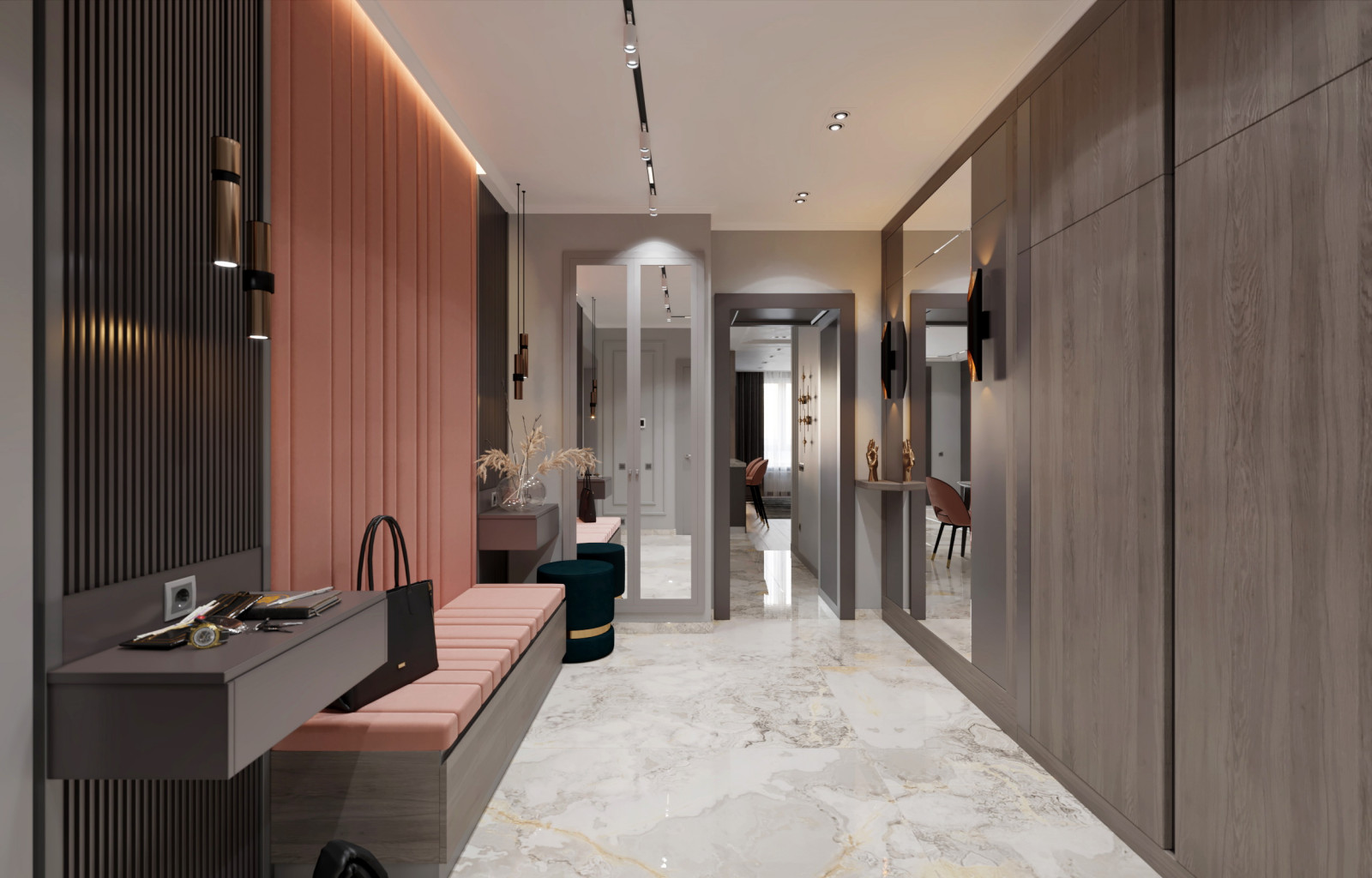 Дизайн интерьера квартиры. 168 кв.м. Soft contrasts.